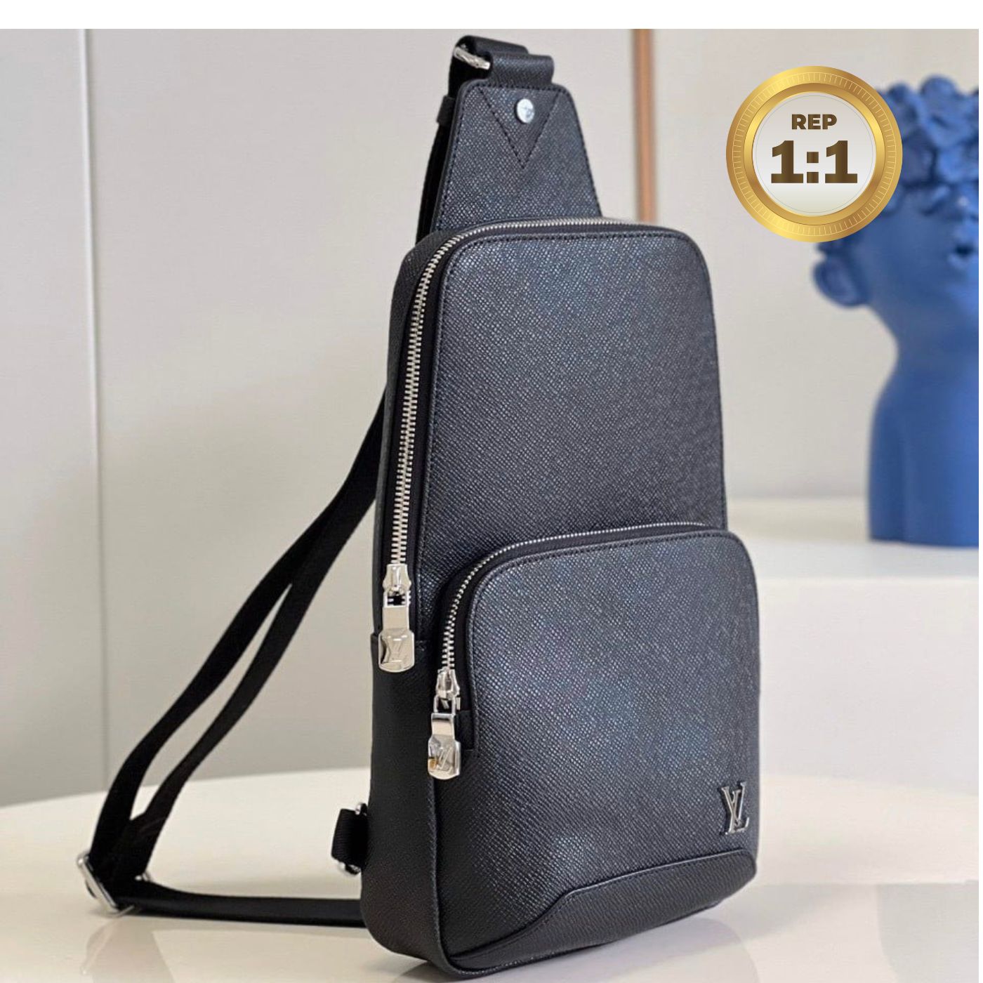 [REP 1:1] Louis Vuitton Avenue Sling Bag Black For Women 12.2in/31cm